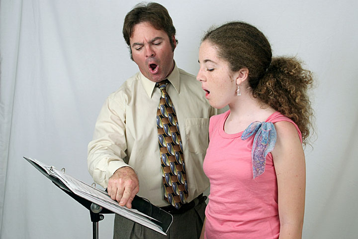 a singing lesson, aka a voice lesson