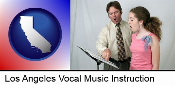 a singing lesson, aka a voice lesson in Los Angeles, CA